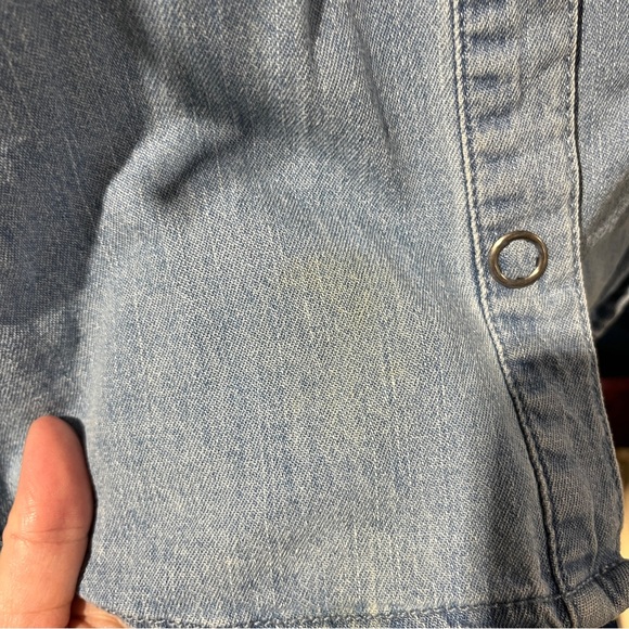 Noisy May Denim Fringe Shirt - Picture 2 of 6